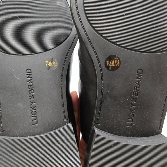 NWOB Lucky Brand Pentt Bootie Black Leather Studded Mule Booties 7.5M Slip-on - Picture 10 of 10